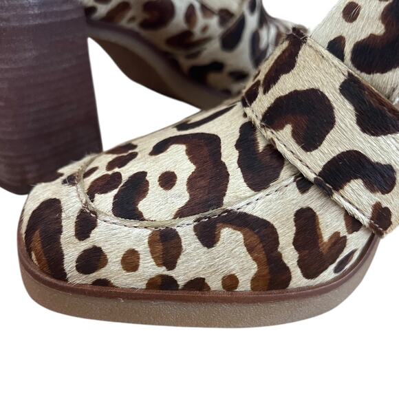 Steve Madden Ezerna Leopard Print Block Heel Loafer Pumps Size 9 - Picture 7 of 13